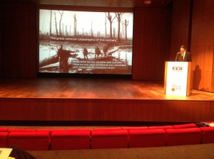 Koen Verlaeckt addresses the conference